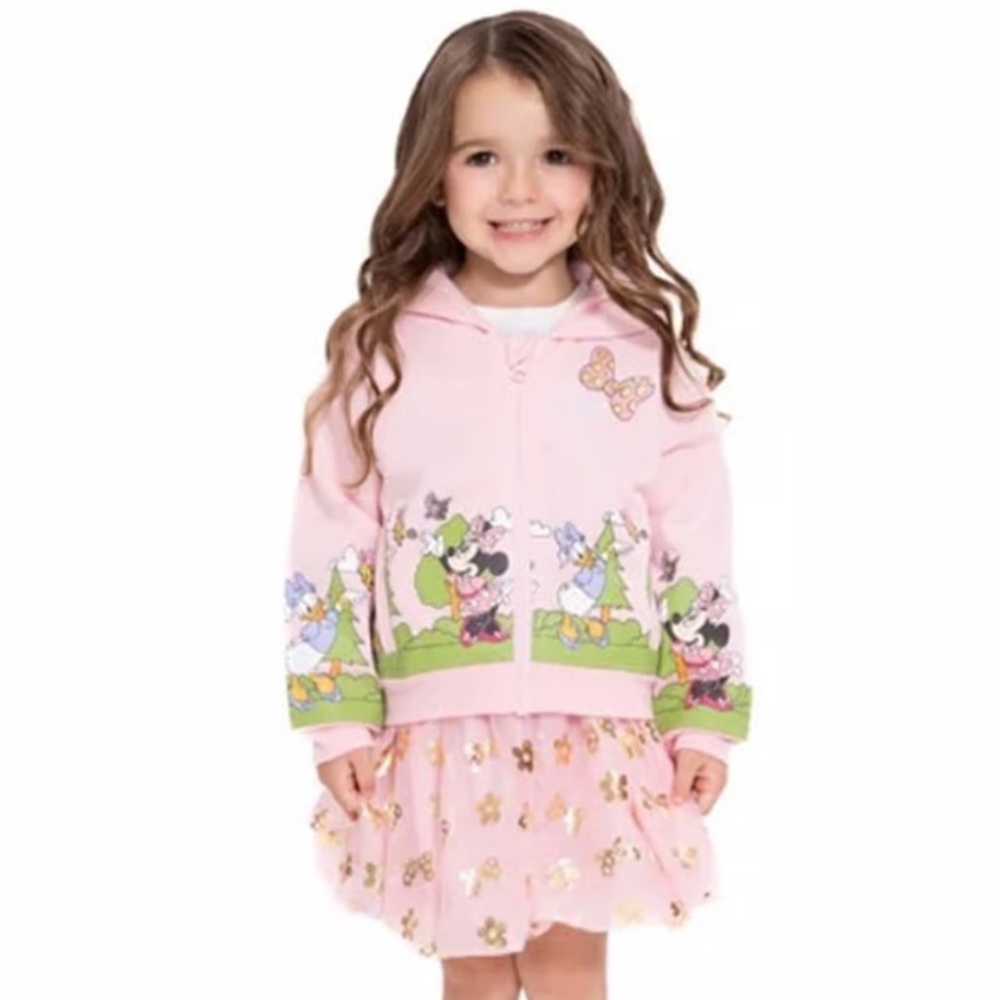 Disney Minnie Mouse Girls 3 piece Set with hooded sweatshirt, tutu,t-shirt 2T - Picture 2 of 6